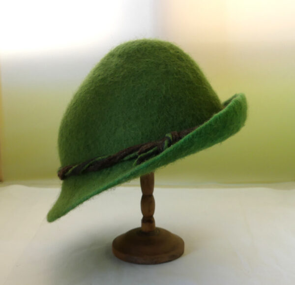 chapeau en feutre vert