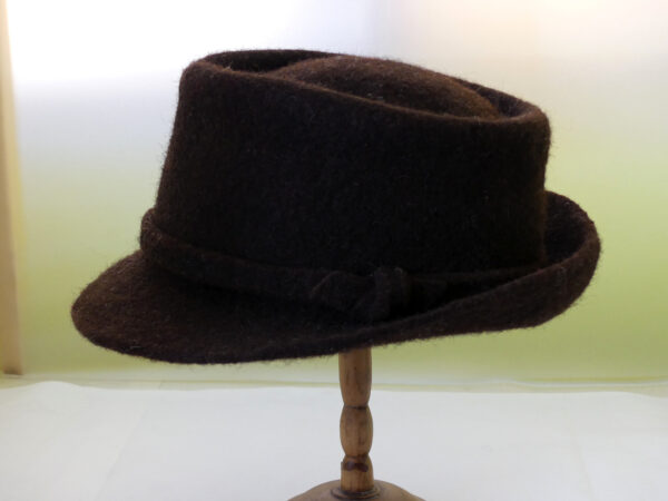 chapeau marron en feutre mixte