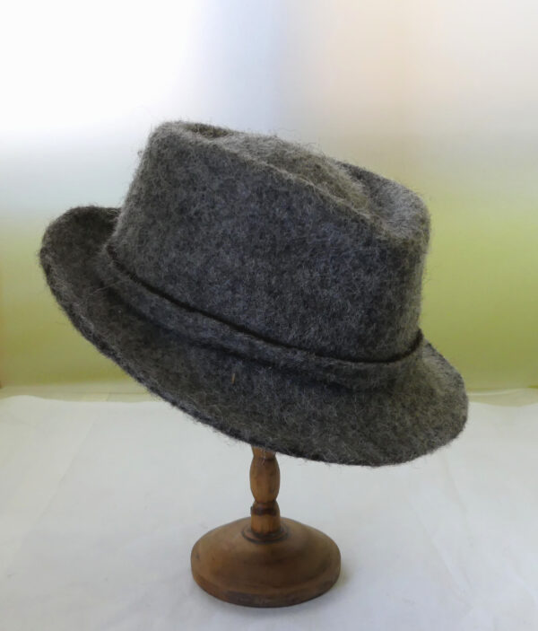 chapeau en feutre gris mixte