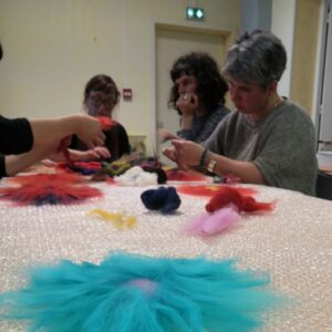 fleur de laine et groupe en stage