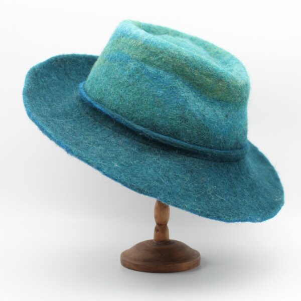 Berger en laine Bergschaf bleu petrole bicolore - T57 – Image 3