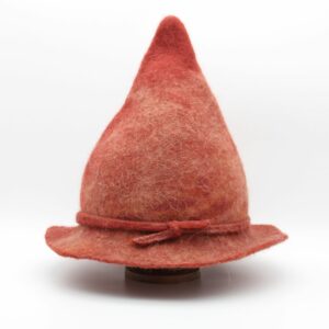 Chapeau lutin en laine Bergschaf orange - T 60